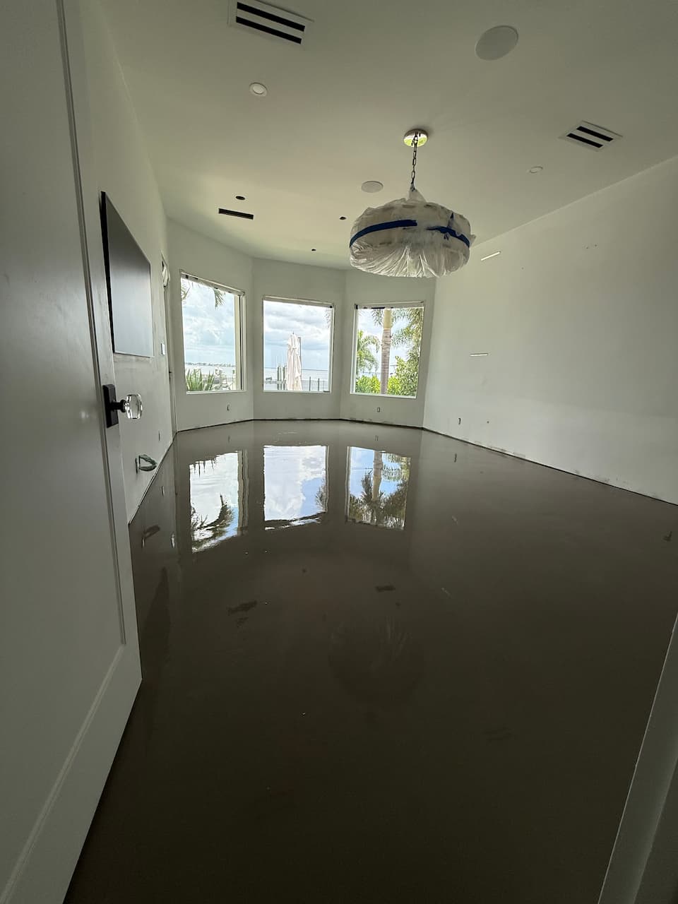 Water damaged floor replacement process in Largo
