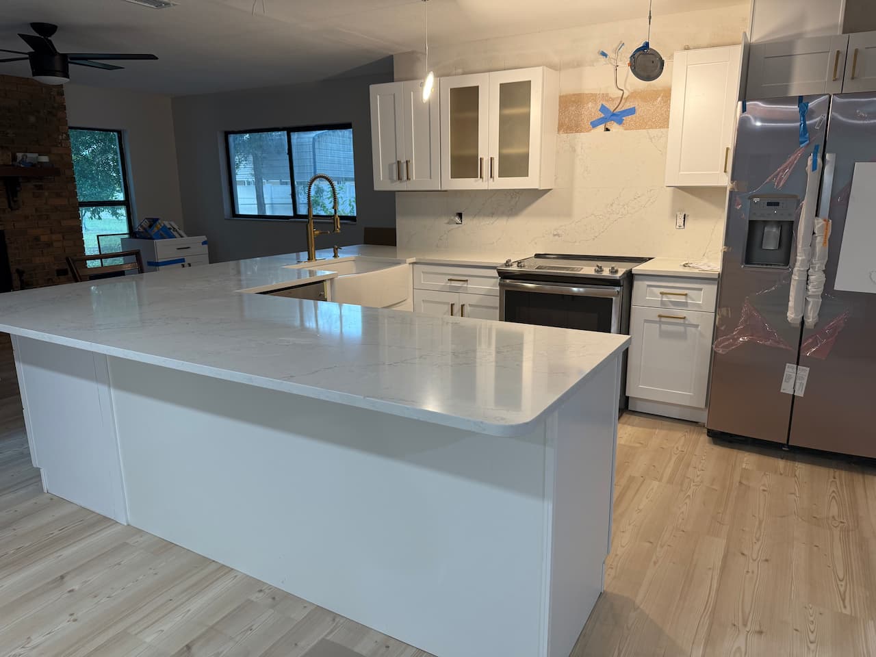 Professional kitchen flooring installation details by SVR FLOORS