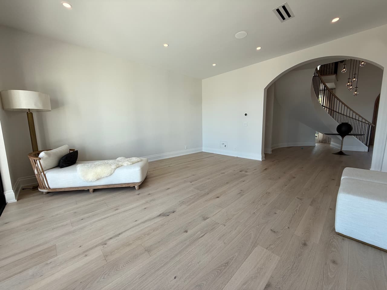 Luxury vinyl plank floor installation layout in a Largo home