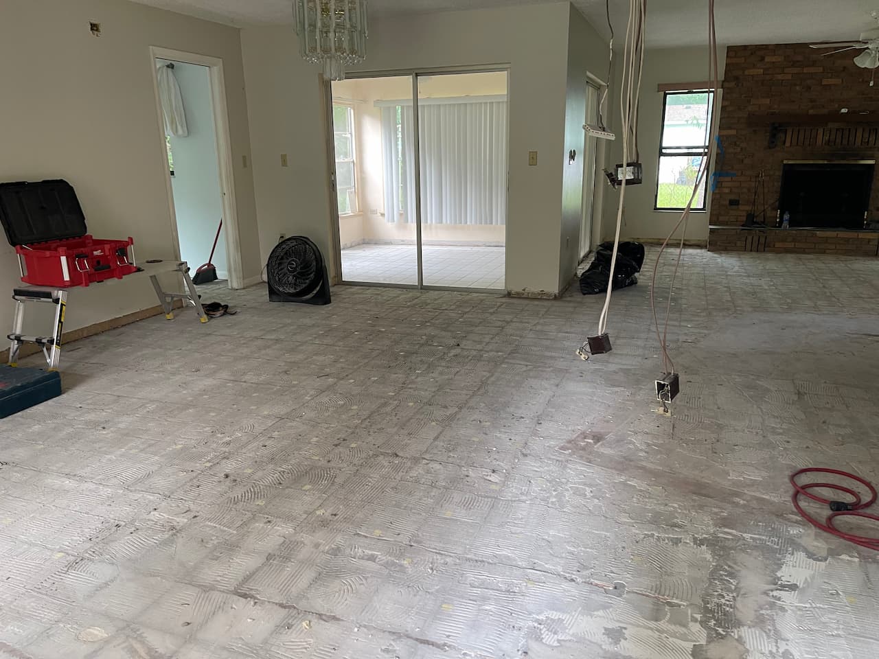 Subfloor preparation for hardwood flooring installation in Largo