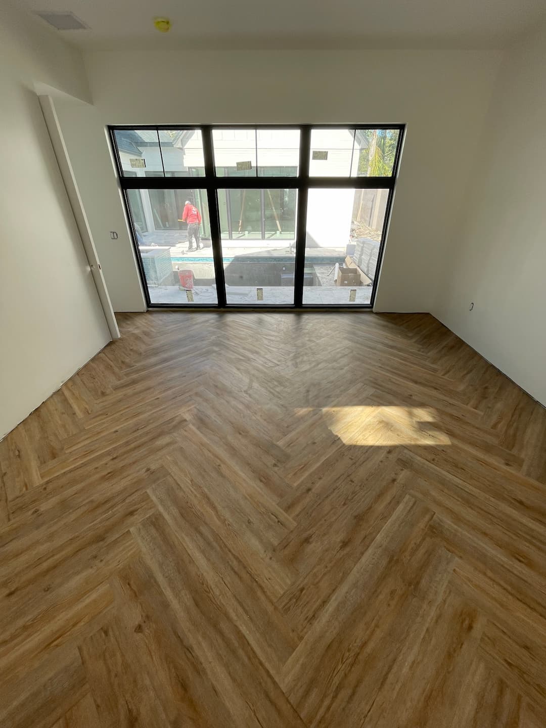 Water resistant laminate flooring for kitchen installation