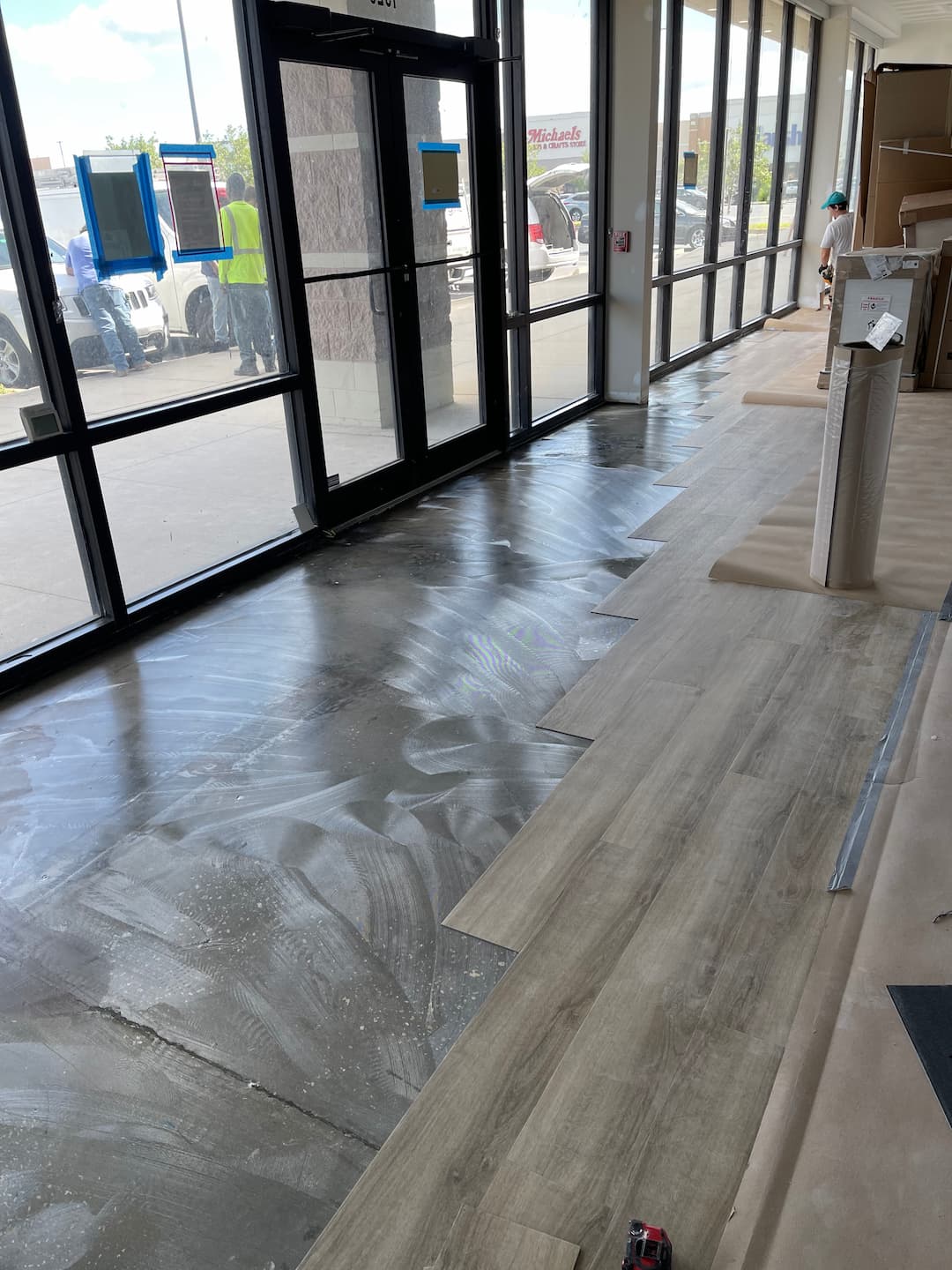 Commercial office flooring Largo installation