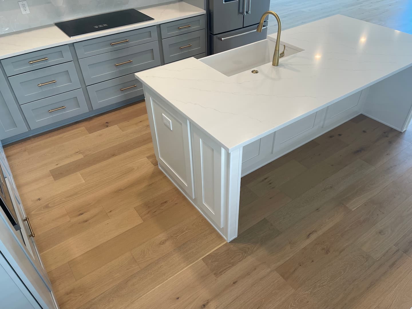 Engineered wood kitchen flooring installation