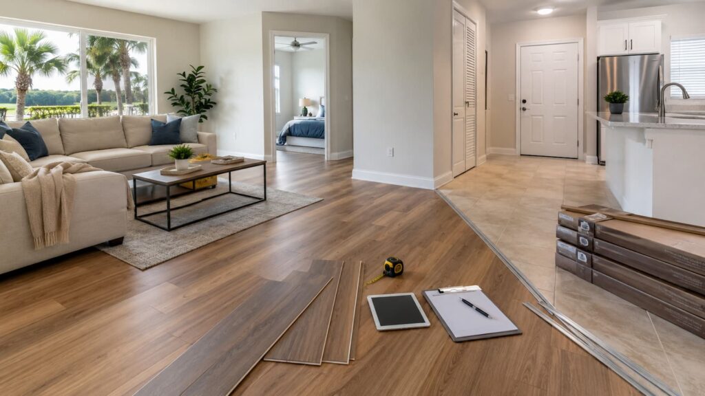 Best flooring for rental property with luxury vinyl plank and tile options