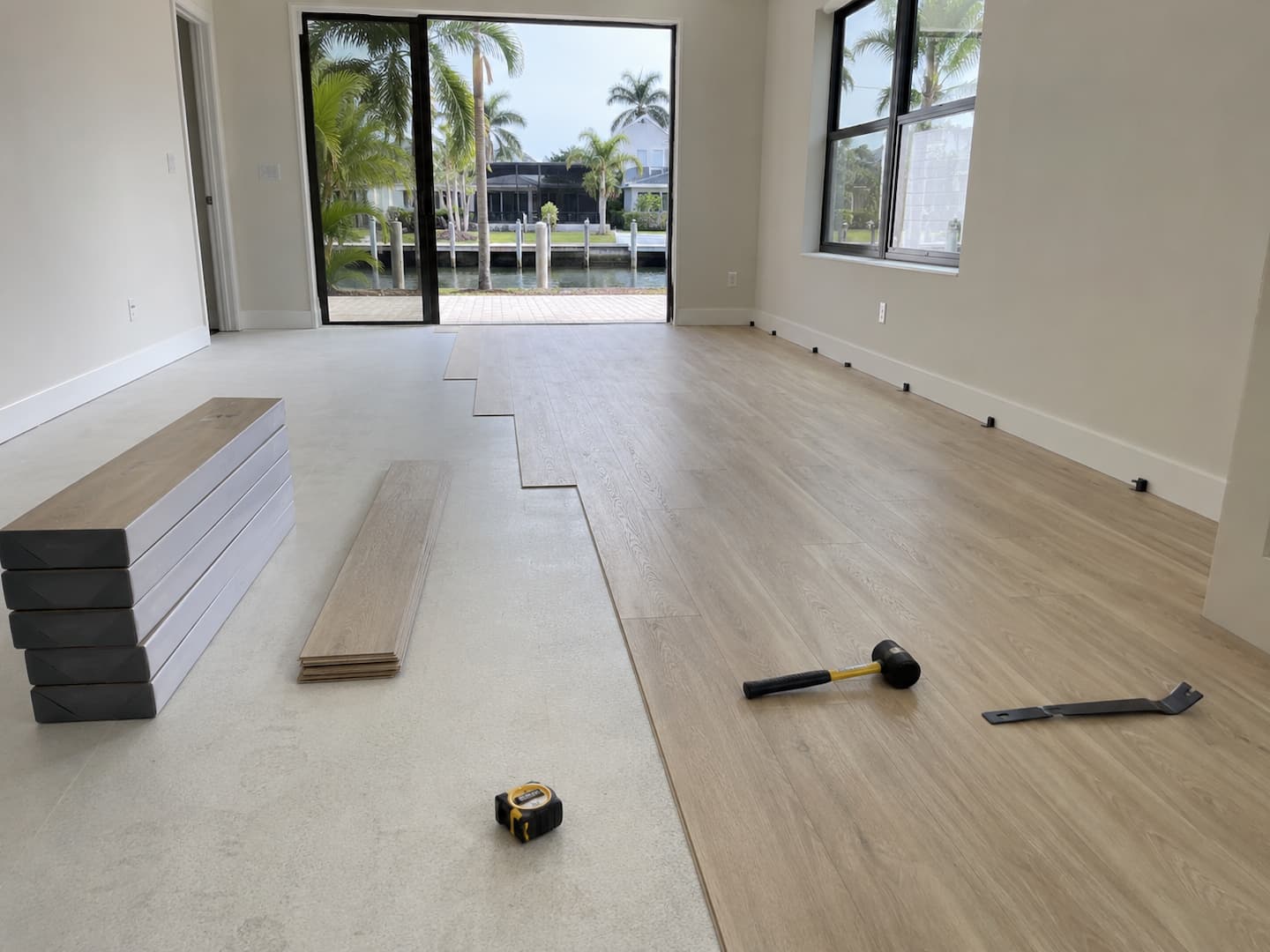 Luxury vinyl plank flooring installation in Palm Harbor FL by SVR FLOORS
