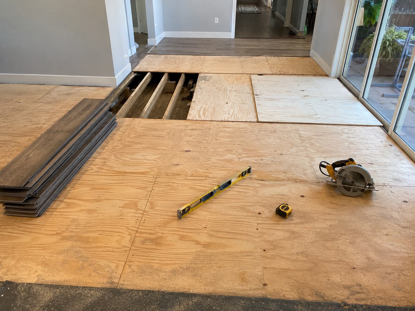Subfloor repair before flooring installation in Palm Harbor FL