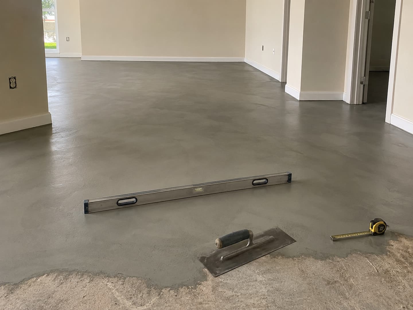 Floor leveling and surface preparation in St. Petersburg Florida before flooring installation