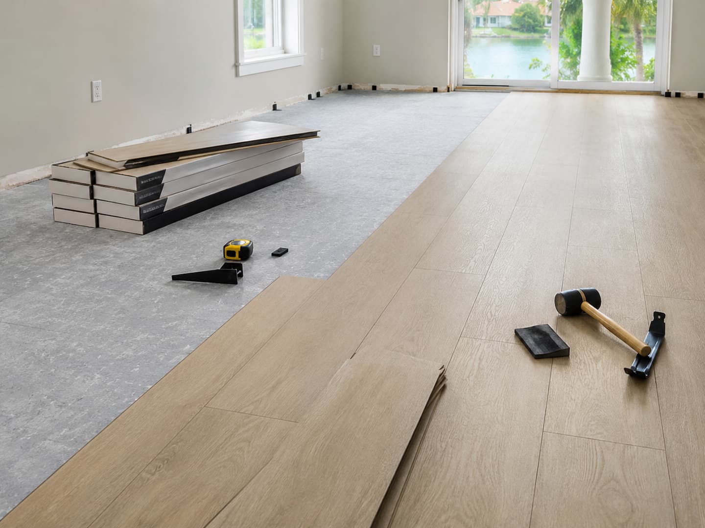 Luxury vinyl plank flooring installation in St. Petersburg FL by SVR FLOORS
