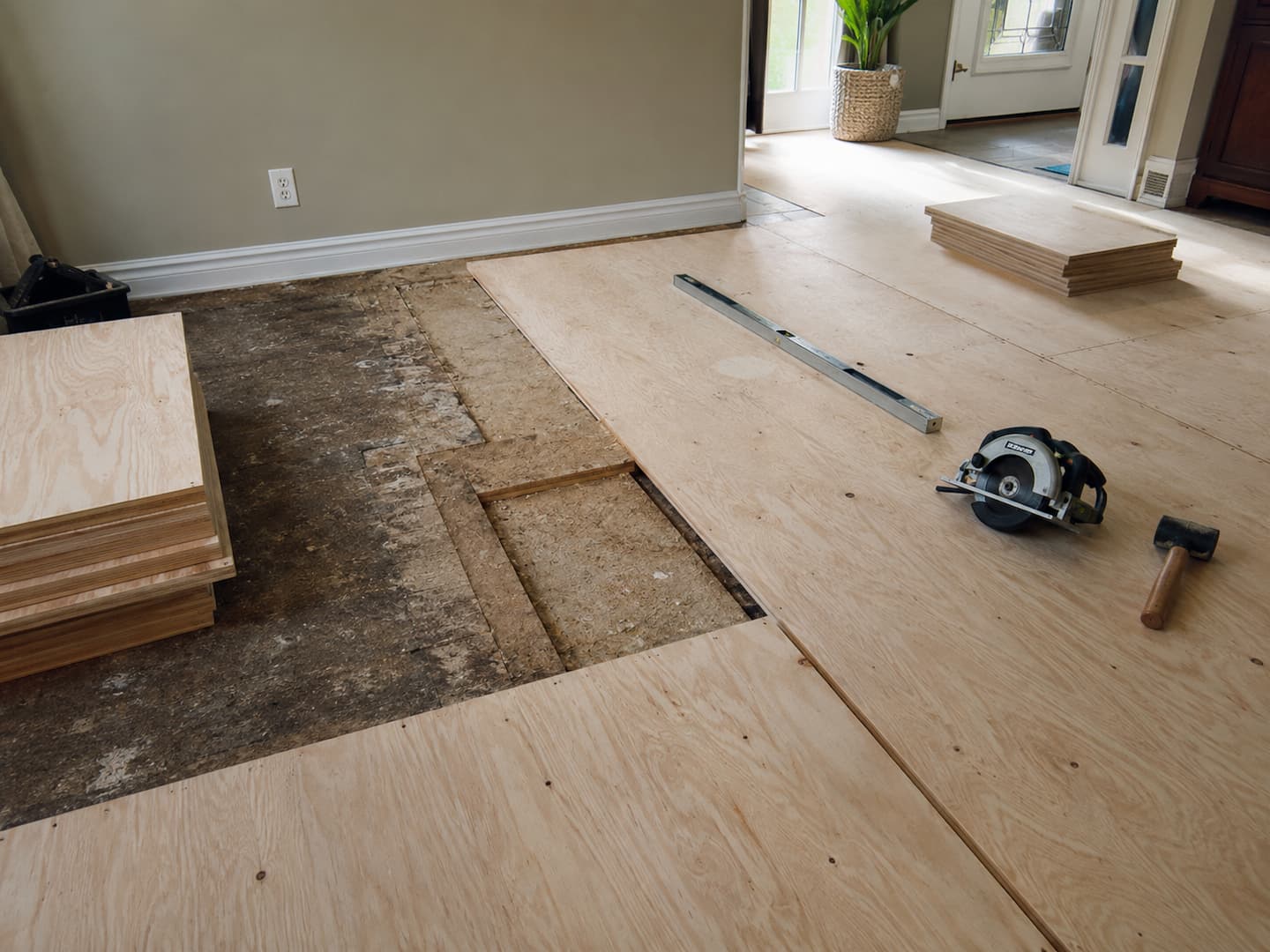 Subfloor repair before flooring installation in St. Petersburg FL